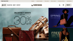 What Hidesign.com website looked like in 2022 (2 years ago)