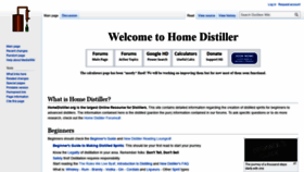 What Homedistiller.org website looked like in 2022 (2 years ago)