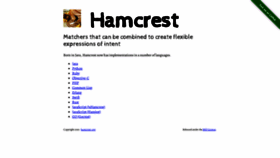 What Hamcrest.org website looked like in 2022 (2 years ago)