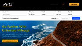 What Hertz.co.za website looked like in 2022 (2 years ago)