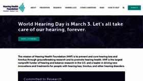 What Hearinghealthfoundation.org website looked like in 2022 (2 years ago)