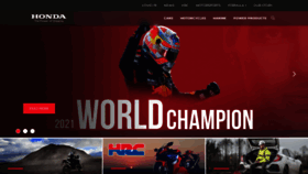What Honda.co.za website looked like in 2022 (3 years ago)