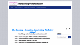 What Handwritingworksheets.com website looked like in 2022 (3 years ago)
