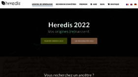 What Heredis.com website looked like in 2022 (2 years ago)
