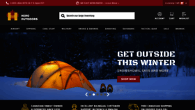 What Herooutdoors.com website looked like in 2022 (2 years ago)