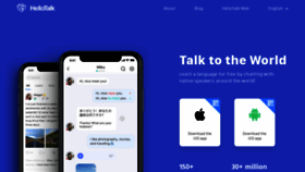 What Hellotalk.com website looked like in 2022 (2 years ago)