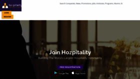 What Hozpitality.com website looked like in 2022 (2 years ago)