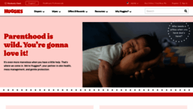 What Huggies.com website looked like in 2022 (2 years ago)