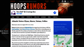 What Hoopsrumors.com website looked like in 2022 (2 years ago)