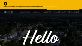 What Hood.edu website looked like in 2022 (2 years ago)