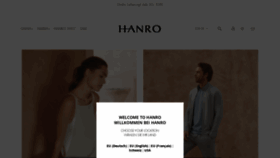 What Hanro.com website looked like in 2022 (2 years ago)