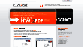 What Html2pdf.fr website looked like in 2022 (2 years ago)