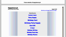 What Happylemon.ph website looked like in 2011 (12 years ago)