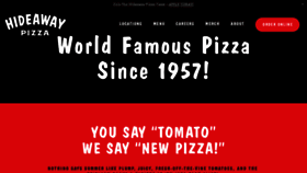 What Hideawaypizza.com website looked like in 2022 (2 years ago)