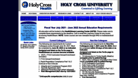 What Holycrossuniv.com website looked like in 2022 (1 year ago)