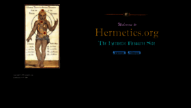 What Hermetics.org website looked like in 2022 (1 year ago)