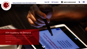 What Hematology.org website looked like in 2022 (3 years ago)
