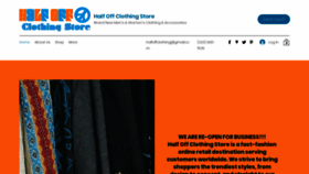 What Halfoffclothingstore.com website looked like in 2022 (1 year ago)