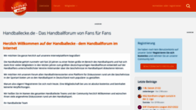 What Handballecke.de website looked like in 2022 (1 year ago)