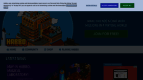 What Habbo.com website looked like in 2022 (1 year ago)