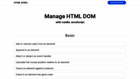 What Htmldom.dev website looked like in 2022 (1 year ago)
