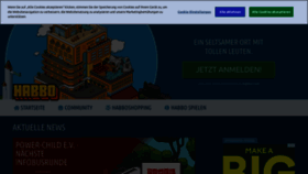 What Habbo.ch website looked like in 2022 (1 year ago)
