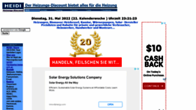 What Heizungs-discount.de website looked like in 2022 (1 year ago)