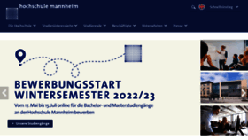 What Hs-mannheim.de website looked like in 2022 (1 year ago)