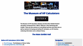 What Hpmuseum.org website looked like in 2022 (1 year ago)