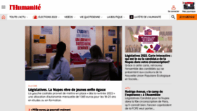 What Humanite.fr website looked like in 2022 (2 years ago)