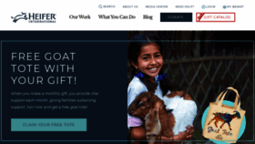 What Heifer.org website looked like in 2022 (1 year ago)