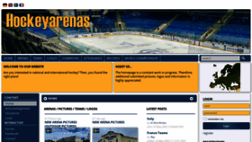 What Hockeyarenas.net website looked like in 2022 (1 year ago)