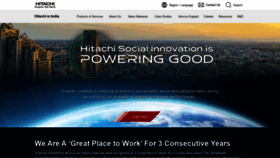 What Hitachi.co.in website looked like in 2022 (1 year ago)