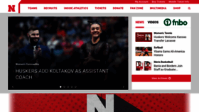 What Huskers.com website looked like in 2022 (1 year ago)