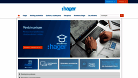 What Hager.pl website looked like in 2022 (1 year ago)