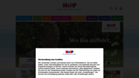 What Hipp.de website looked like in 2022 (1 year ago)