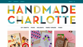 What Handmadecharlotte.com website looked like in 2022 (1 year ago)
