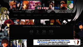 What Hvanime.com website looked like in 2022 (1 year ago)