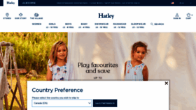 What Hatley.com website looked like in 2022 (1 year ago)
