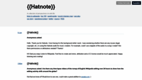 What Hatnote.com website looked like in 2022 (1 year ago)