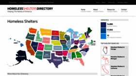 What Homelessshelterdirectory.org website looked like in 2022 (3 years ago)