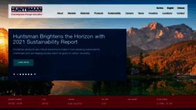 What Huntsman.com website looked like in 2022 (1 year ago)