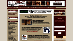 What Highlandwoodworking.com website looked like in 2022 (1 year ago)