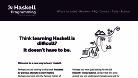 What Haskellbook.com website looked like in 2022 (1 year ago)