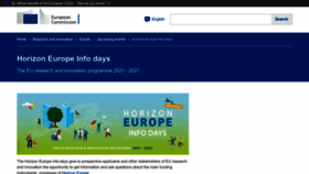 What Horizon-europe-infodays2021.eu website looked like in 2022 (1 year ago)