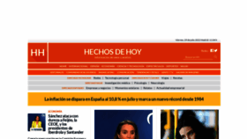 What Hechosdehoy.com website looked like in 2022 (1 year ago)