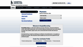 What Hospitalrecruiting.com website looked like in 2022 (1 year ago)