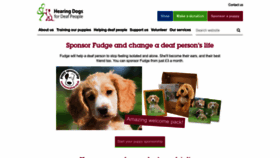 What Hearingdogs.org.uk website looked like in 2022 (1 year ago)
