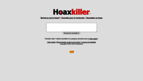 What Hoaxkiller.fr website looked like in 2022 (1 year ago)