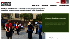 What Heritagetoronto.org website looked like in 2022 (1 year ago)